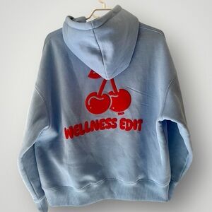Wilo The Label Wellness Edit Puff Cherry Hoodie Blue XS
